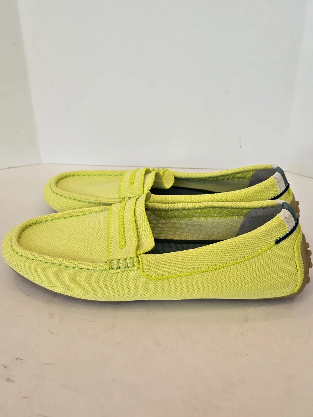 Rothy's Lemon Yellow Canvas Penny Loafers